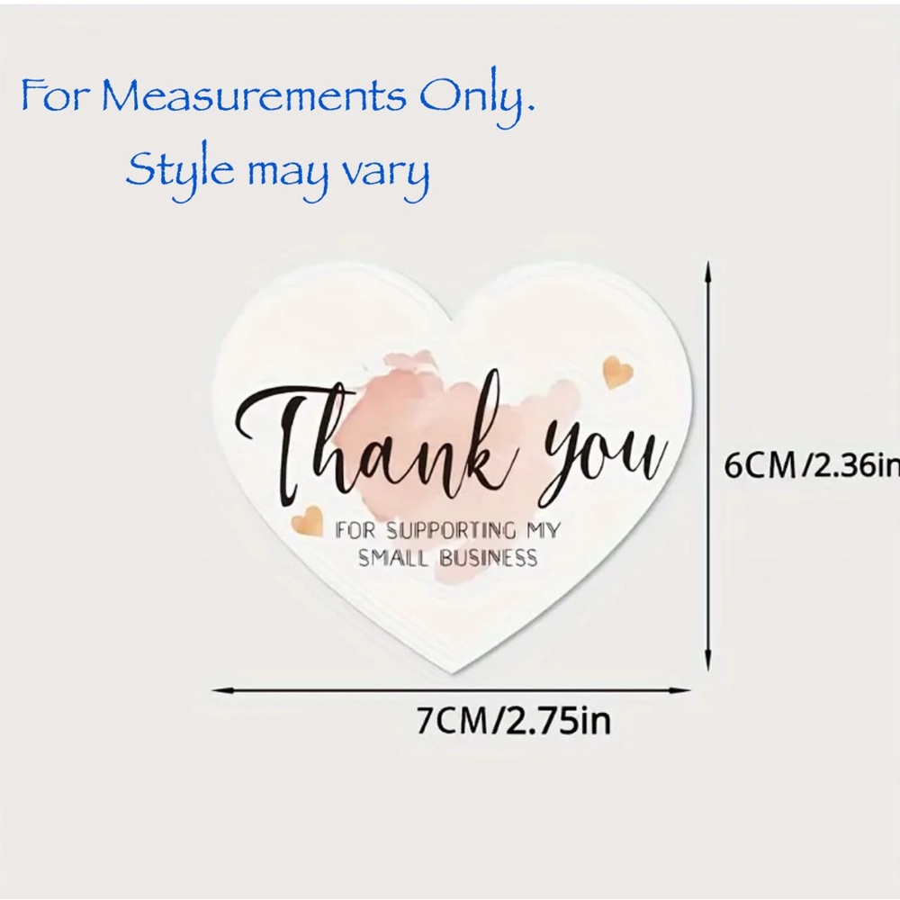 New Heart-Shaped Thank You Gorgeous Cards - Picture 3 of 3